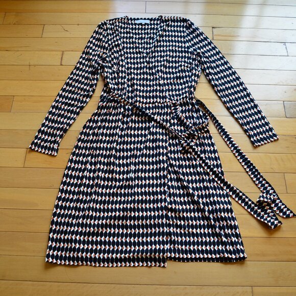 Hobbs Jersey Wrap Dress Size US 12 - Picture 2 of 14